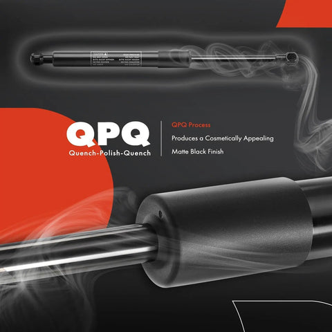 Rear Left Tailgate Assist Shock Strut For Toyota Tacoma 2005 To 2015 Pickup Truck shown with QPQ matte black finish and design details.