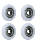 Slick Rolling 10x40x10mm Bearing Pulley With 6000ZZ Spherical Roller Nylon And Rubber Wheels Heavy Duty 4 Pack close-up of nylon rubber wheels.