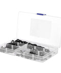 340-Piece Internal Tooth Lock Washers Assortment Kit With Push-On Clips For Fasteners In Industrial And Plumbing Applications