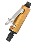 Heavy Duty Pneumatic Air Die Grinder Built Like A Badass Shop Workhorse For Crushing Steel Fabrication Tasks And Yielding Flawless Ground Edges Without Fail Professional Grade Performance with gold housing.