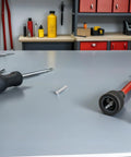 80 Pack Aluminum Puller Rivet Nuts 4mm for auto sheet metal body repair kit on a workshop table with tools