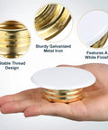 4 Pack White Iron Fire Sprinkler Covers Ceiling Mounted Universal Concealed Plates Heavy Duty Protection in hand