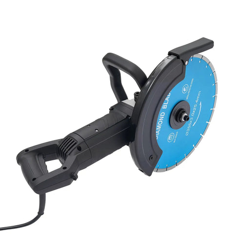 Heavy Duty Electric Concrete Saw Cutter With 3000 Watt Motor And Rugged Ab Diamond Blade for precise masonry cutting.