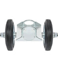 Heavy Duty Sliding Gate Rollers With 600 Pound Capacity Featuring Dual Wheel Pipe Track Setup Rust Resistant Galvanized Build And Included Latch For Smooth No Fuss Driveway Gate Projects - front view