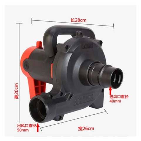 Prograde Industrial Dust Collector Vacuum Featuring Tough Dual Action Blower And Suction Setup, 1200 Watt Shop Vac Side View, 28cm length.