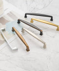 10 Pack 5 Inch Matte Black Cabinet Pulls And Drawer Handles Heavy Duty Solid Metal Kitchen Hardware featuring various finishes.