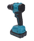 Badass Cordless Drill with Brushless Motor 55Nm Torque 25 Plus 1 Settings Dual Speed 0 to 1500RPM Metal Chuck Heavy Duty Electric Driver for Tough Jobs Sweet Control and Reliability US Plug side view
