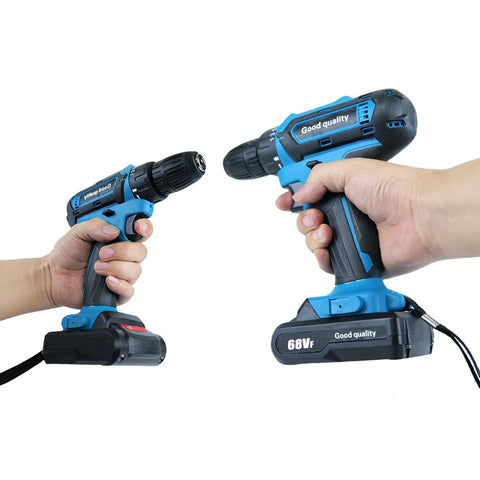 Heavy Duty Cordless Drill Set With 21V Rechargeable Battery And Brushless Motor delivers power for metal and concrete.