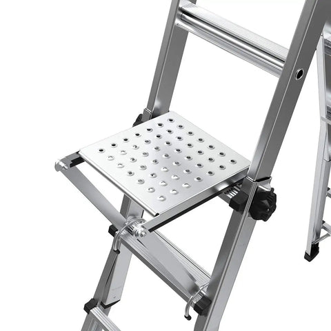 375 Pound Rated Ladder Work Platform Accessory, heavy duty wide secure surface for ladders, hands free workspace