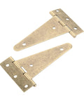 Self Closing Reversible Door Hinge Set, T Shape Butt Hinges, 2 Pieces, Stainless Steel Cabinet Hardware With Smooth Sliding Bearings