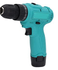 Heavy Duty Cordless Drill With Dope Torque And High Speed Rotation For Wood Aluminum Steel, side view on a white background.