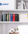 Bookshelf with navy Hidden Book Safe With Key Lock And Dictionary Diversion Fake Book Safe For Cash And Valuables, Metal Safe Box
