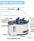 Beefy Four Jar Desktop Ball Mill Grinder For Lab Use 110V 150W High Speed Silent Pulverizer dimensions and features labeled
