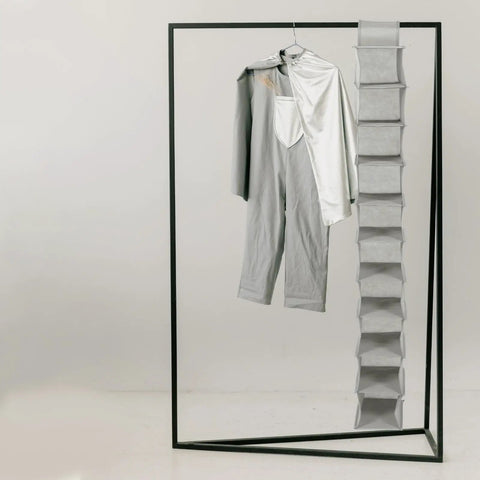 Stack Those Sneakers Clean With This Dope Hanging Shoe Organizer Bag Featuring Ten Spacious Pockets Made From Heavy Duty Nonwoven Fabric Great For Dorm Beds Closets And Weekend Cruises with silver outfit and fabric organizer.