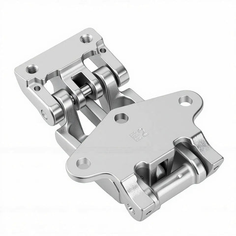 Heavy Duty Upper Rear Door Hinge Replacement Pair For Daily Trucks 2014 Plus, high grade steel pivot kit close-up.