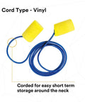 Disposable Foam Ear Plugs 200 Pairs Corded NRR 29 dB For Work Sleep All Day Comfort Great For Work Sites And Loud Environments Roll Down Slow Recovery Fit Regular Size ANSI S12 71 2018 Compliant with blue vinyl cord