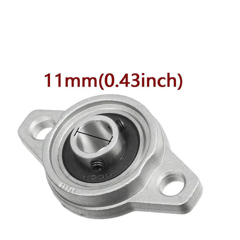 Self Aligning Pillow Block Ball Bearing Crafted From Tough Zinc Alloy With A Snazzy Gray Finish 11mm Bore KFL000 showing the 11mm hole.