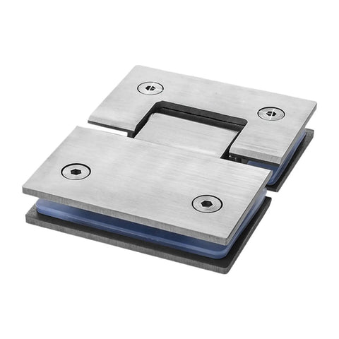 Heavy Duty Shower Screen Hinges With 180 Degree Pivot Clip For Bathroom Glass Doors, stainless steel construction, robust mounting.