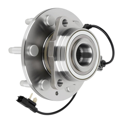 Heavy Duty Front Wheel Bearing Hub Assembly For Chevy Silverado 1500 4WD Only And GMC Sierra 1500 6 Lug With ABS, close-up view.