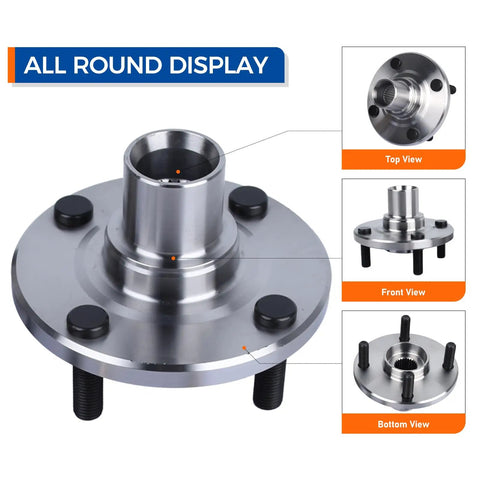 Beefed Up Front Wheel Hub Bearing Assembly Set Of 2 Rolls Like New With Dead Simple Swap For Non Abs Toyota Corolla And Chevy Prizm Builds, top view showing steel cores.