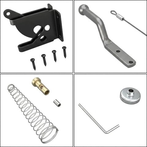 Heavy Duty Reliable Solid Carbon Steel Automatic Gravity Gate Latch With Self Locking Spring Catch For Driveway Man Gate hardware components overview.