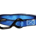 Heavy Duty 1 Inch Ratchet Tie Down Strap 6 Ft Long, 900 Lbs Break Strength, blue strap with vinyl-coated S-hook