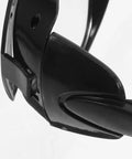 Close-up of Built Dog Gone Tough 6-Pack Welding Goggles featuring shatterproof black plastic frame for reliable eye protection.