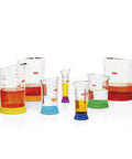 Go-To Nesting Measuring Beaker Set 7 Pieces Multicolored Kitchen Must-Have For Measuring Liquids Like Water Milk Oil Vinegar Stock