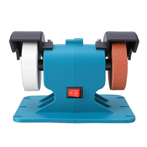 Sick Mini Bench Grinder Hitting 6000 Rpm With Dual 36 And 60 Grit Wheels for tool sharpening and metal fabrication.
