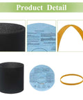 Budget Friendly Shop Vacuum Filter Kit With Foam Sleeves And Reusable Dry Disc Filters showing foam sleeve, dry filter, rubber band