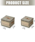 Heavy Duty Extra Large Storage Bins Foldable Moisture Resistant Moving Bags With Clear Window stacked showing size dimensions.