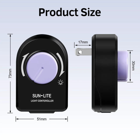 Do It All Soldering Iron Temperature Controller And Desk Lamp With Dimmer, front and side view, dimensions shown