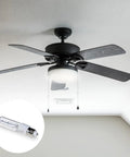 Ceiling fan with light and 4 Pack JDE11 100W Halogen Bulbs E11 Mini Candelabra Base Dimmable 2800K Warm White for accent lighting
