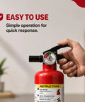Tough As Nails Dry Chemical Fire Extinguisher, 2.5 Lb Capacity With Class 1A 10B C Rating for quick response usage.