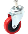 Six Pack 2 Inch Low Profile Swivel Caster Wheels With Threaded Post Mount For Creeper Service Cart Or Stool Non Marking Polyurethane