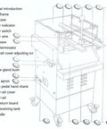 Semi Automatic PCB Cutting Machine For Lead Wires And Board Pins, Cuts After Soldering With A Sharp Blade, detailed diagram.