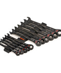 Basics Wrench Organizer Kit With 16 Rubber Holders For Tool Drawer, Modular Toolbox Organizer System displayed with wrenches