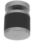 Slick Hidden Door Handle Featuring One Sided Deadbolt Lock European Style Luxury Bedroom Privacy Latch Straight Up Solid Black Build For A Sweet Smooth Operation, top view showing black textured grip and metallic accents.