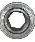 Hexed Up Rugged Agricultural Bearing With 1-3/8 Inch Hex Bore Replacing FAFNIR W208KRRB6 And John Deere AE37204 Equipment Parts close-up view.
