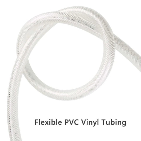 Half Inch ID And Three Quarter Inch OD Ten Foot High Pressure Braided Clear PVC Vinyl Tubing Heavy Duty Reinforced Hose
