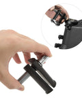 Heavy Duty Motorcycle Steering Stem Bearing Race Removal Tool For Slick Bike Wrenching Top Notch Steel Steering Neck Bearing Puller in use.