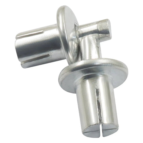 M5 7Mm Aluminum Core Rivets 100 Piece Pack Heavy Duty Drive Pins two aluminum rivets with silver finish for quick installations.