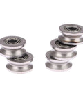 10 Pack V624ZZ V Groove Sealed Ball Bearing Track Rollers, stainless steel, designed for heavy sliding doors and cabinet upgrades.