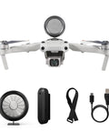Drone Speaker Megaphone Wireless Mini Speaker For RC Cars And Drones Two Way Radio positioned on DJI drone with accessories