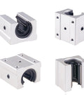 Pro Grade Linear Guide Rail SBR12 400MM Kit With Slick Anti Backlash Ballscrew Assembly featuring four angles of bearing blocks.