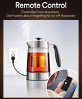 Smart In Wall USB Outlet With Voice Control For Alexa And Google Home, 15 Amp In Wall USB Power Socket shown with teapot