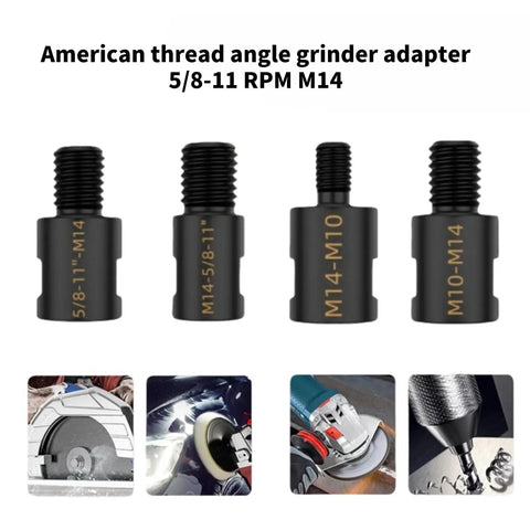 Built Tough Angled Grinder Adapter Converter For 5/8-11 Thread Spindle, set of 4 angle grinder thread adapters for metalworking and woodcutting.