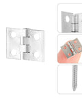 Miniature Decorative Box Hinges Set 100 Pcs Silver 8x10mm With Nails for Jewelry Boxes and Wooden Cabinets, DIY display