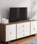 Dresser with Six Pack Leather Drawer Pulls For Dresser And Cabinet Soft Leather Knobs Khaki Color With Easy Screw Installation