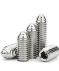 Drop In Ready 304 Stainless Steel Spring Ball Plunger Set Screw With Knurled Hex Shaft Tough As Nails Miniature Positioning Hardware